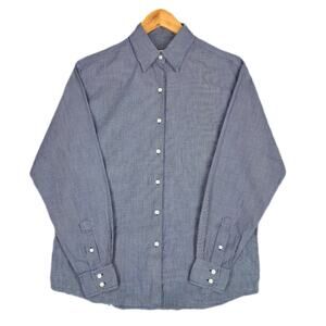 BROOKS BROTHERS MEN’S BUTTON‑UP LONG-SLEEVE SHIRT – BLUE CHECK – SIZE MEDIUM